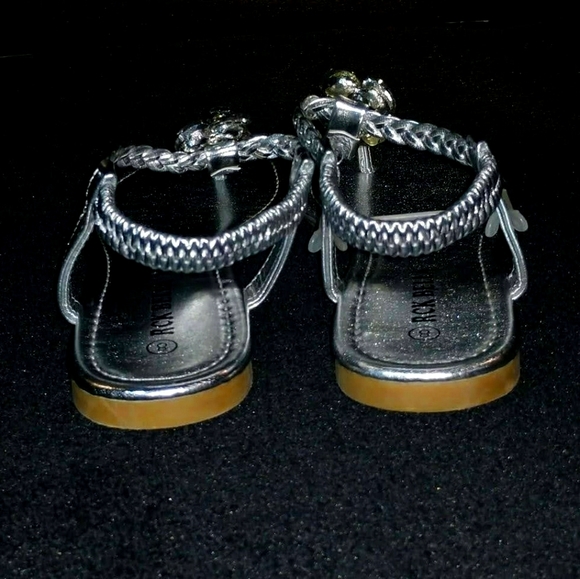 Silver Rhinestone Sandals - Picture 3 of 5